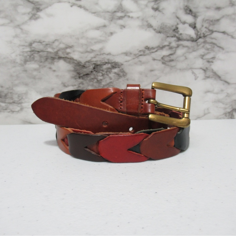 Fossil Multi Color Leather Belt Size Large